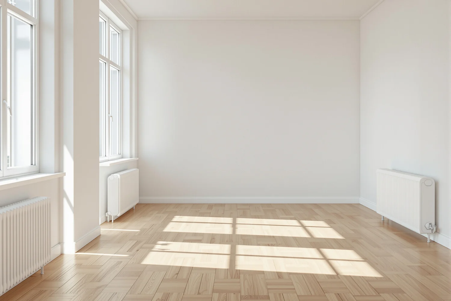 Interior de un departamento vacío con luz natural